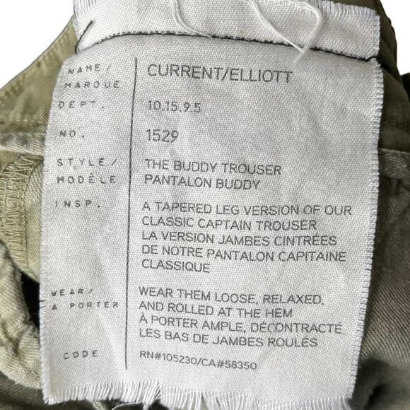 CURRENT/ELLIOTT Buddy Trouser Pantalon Tapered Version of the Captain Trouser 27 - Picture 7 of 11